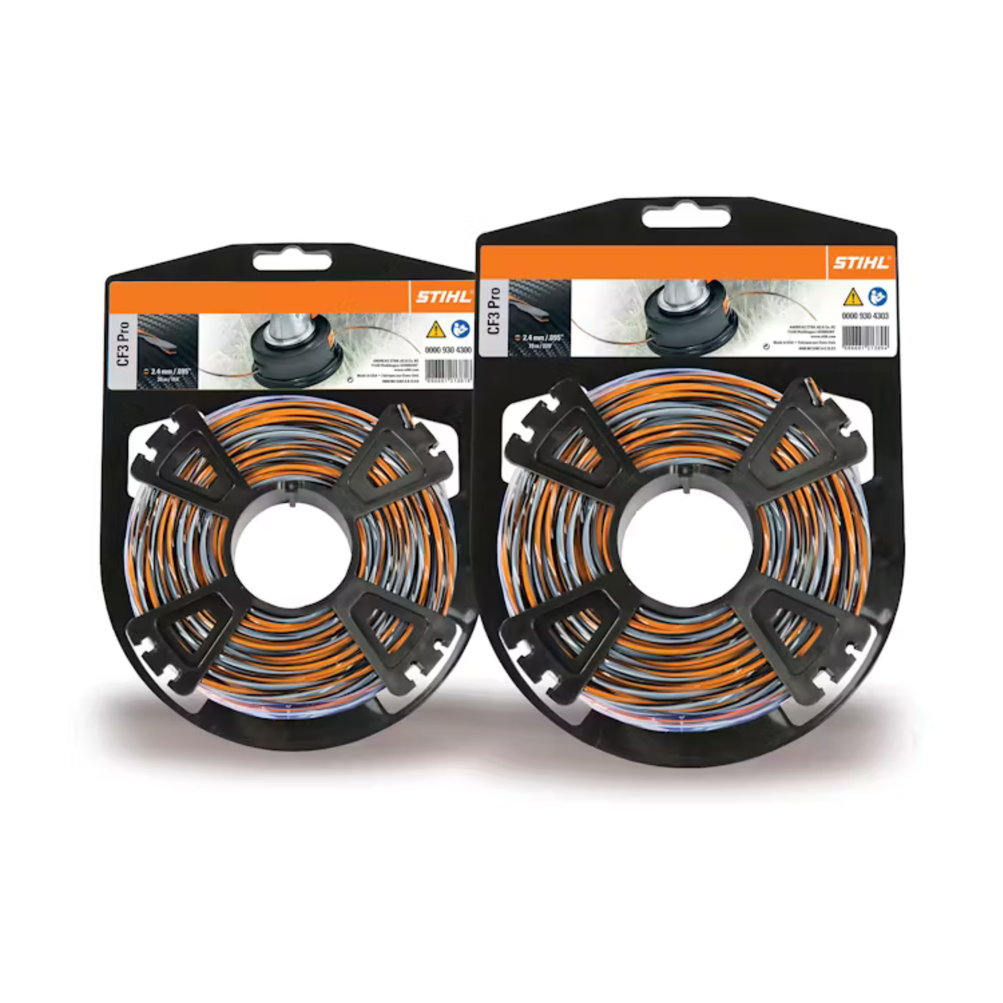 STIHL CF3 Pro String Trimmer Line, 0.105in. dia. x 180ft. Spool, Gray/Orange